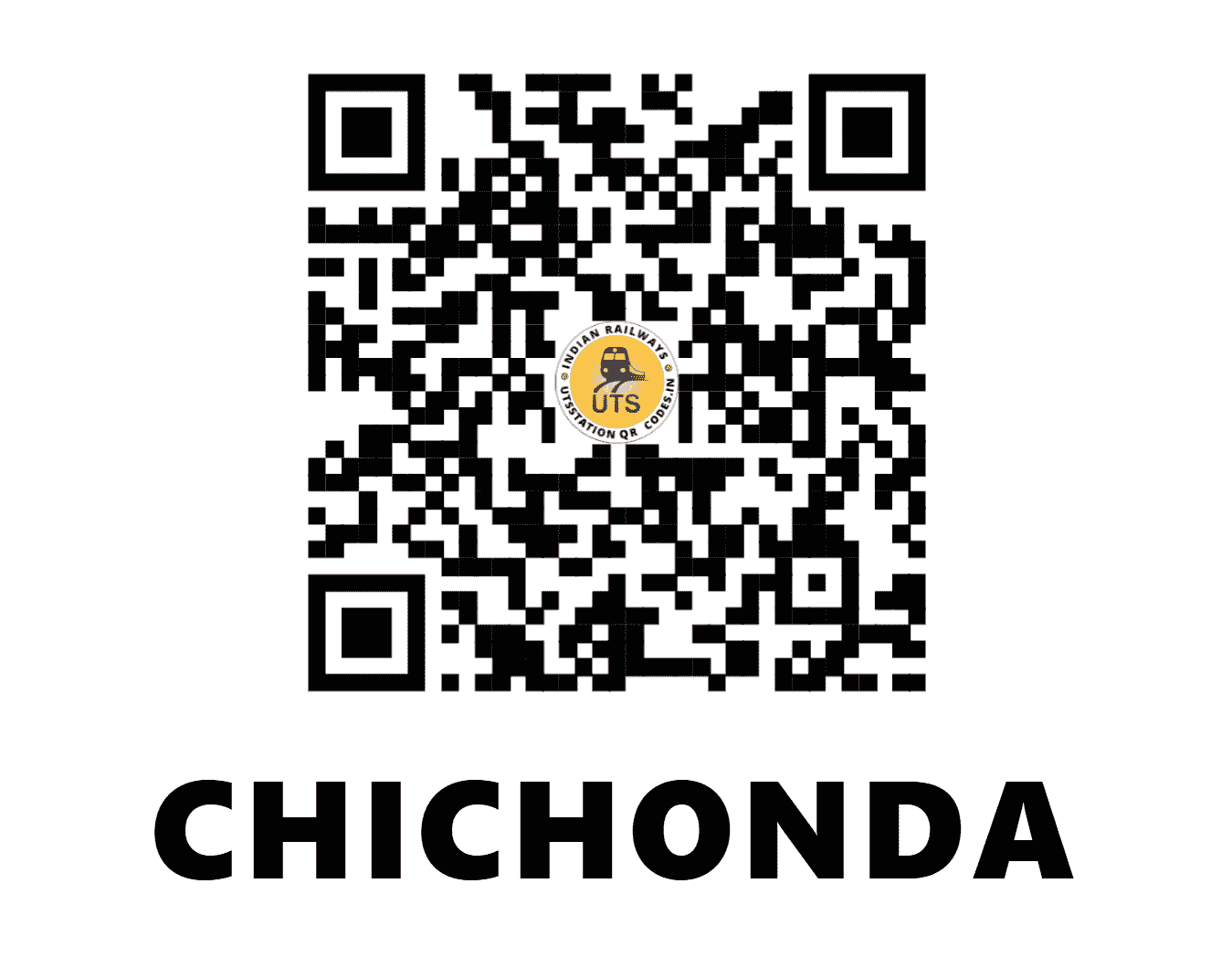 UTS QR Code for CHICHONDA - CCD - CR (MADHYA PRADESH)